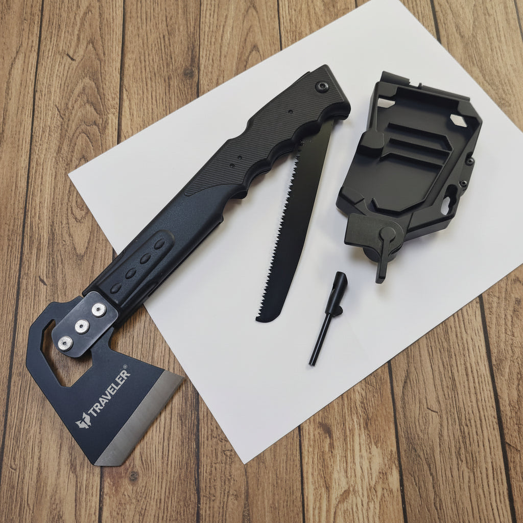Traveler Axe with hidden saw