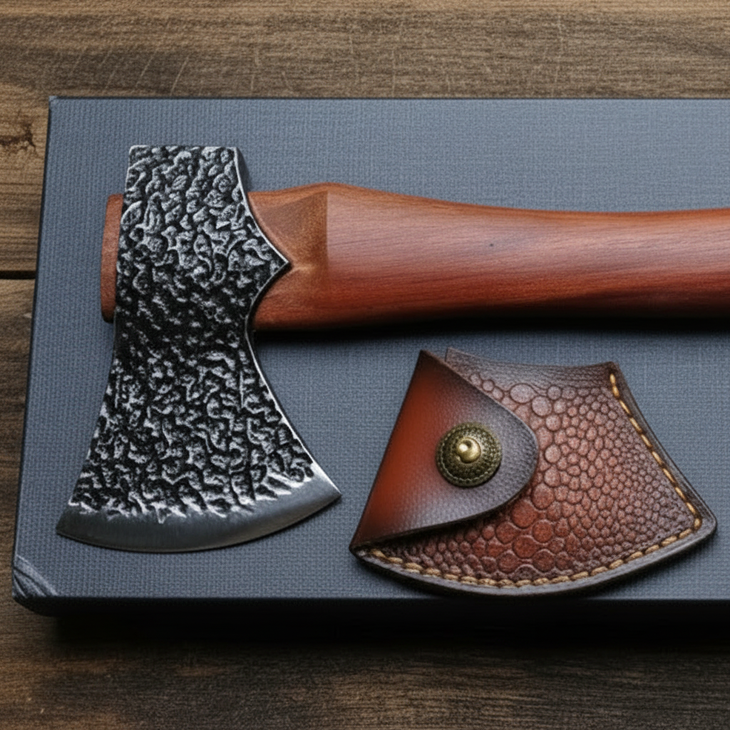 Axe with sheath and knife set