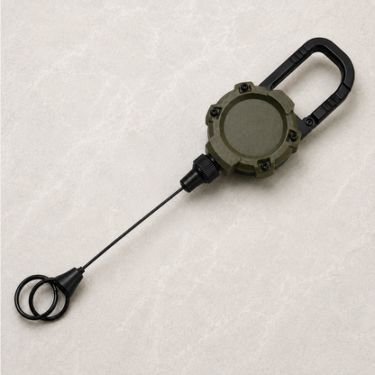 Lanyard with retractable Steel Wire & Carabiner