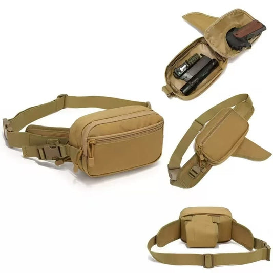 Holster concealed inside moon bag