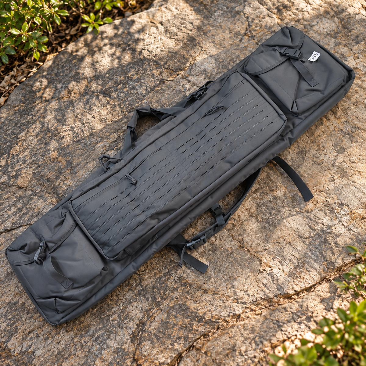 Grey 130 cm rifle backpack-style carry bag