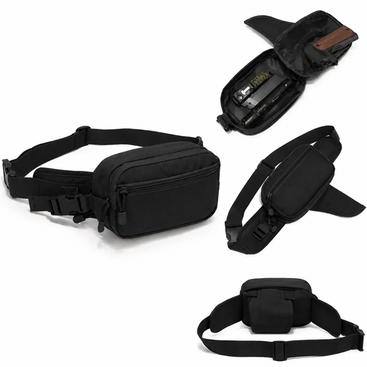 Holster concealed inside moon bag