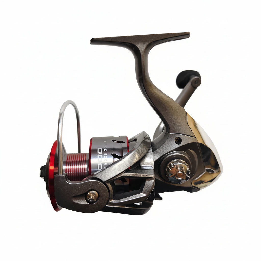 Fishing reel on a white background