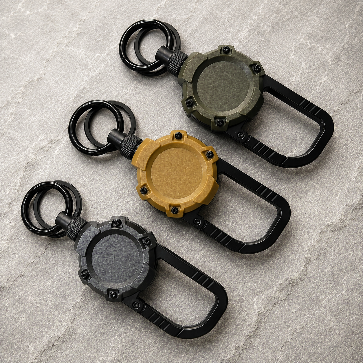 Lanyard with retractable Steel Wire & Carabiner