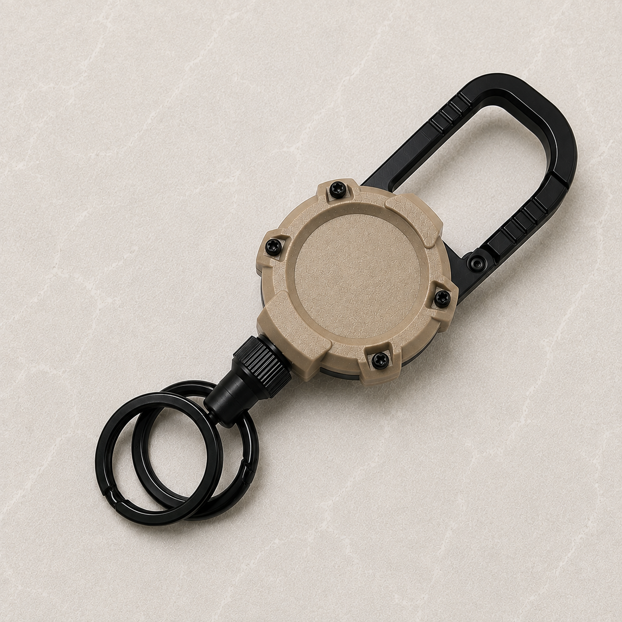 Lanyard with retractable Steel Wire & Carabiner