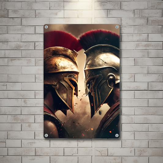 Tin sign - 300 two warriors
