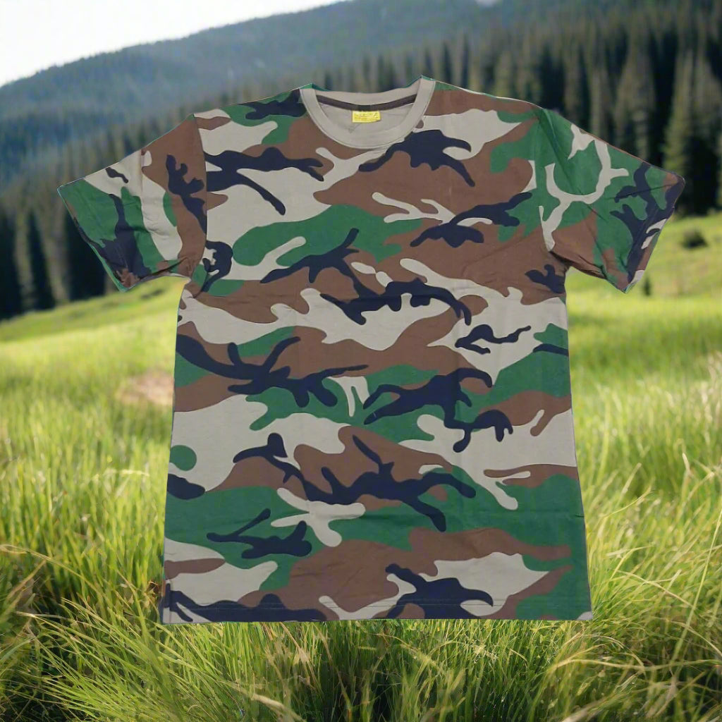 T shirt is army camo