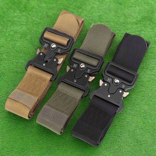 Three tactical belts with different color options