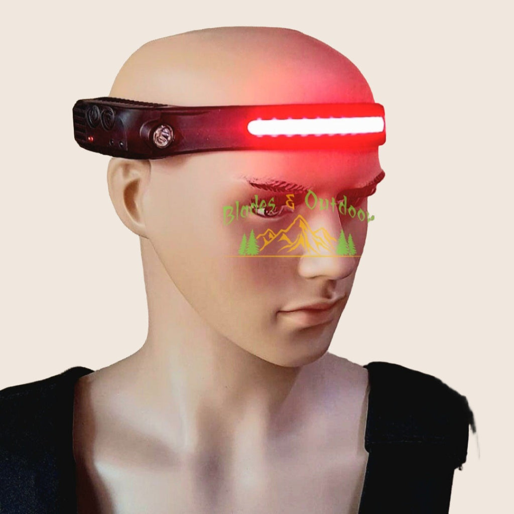 Head lamp led strip with sensor + red light